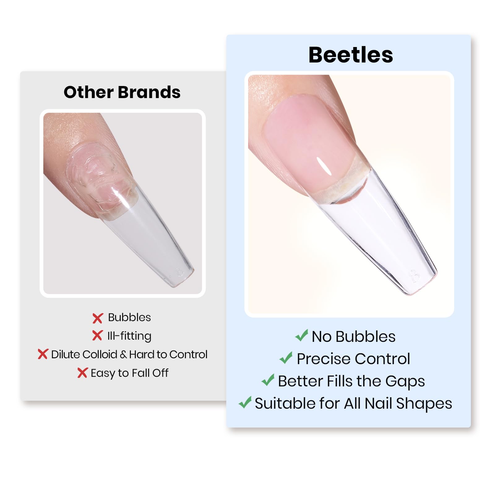 Beetles Gel Solide se retire en douceur avec dissolvant.