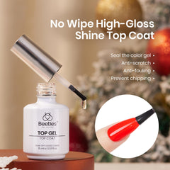 Beetles Gel Top Coat Set brillance miroir pour une finition lumineuse