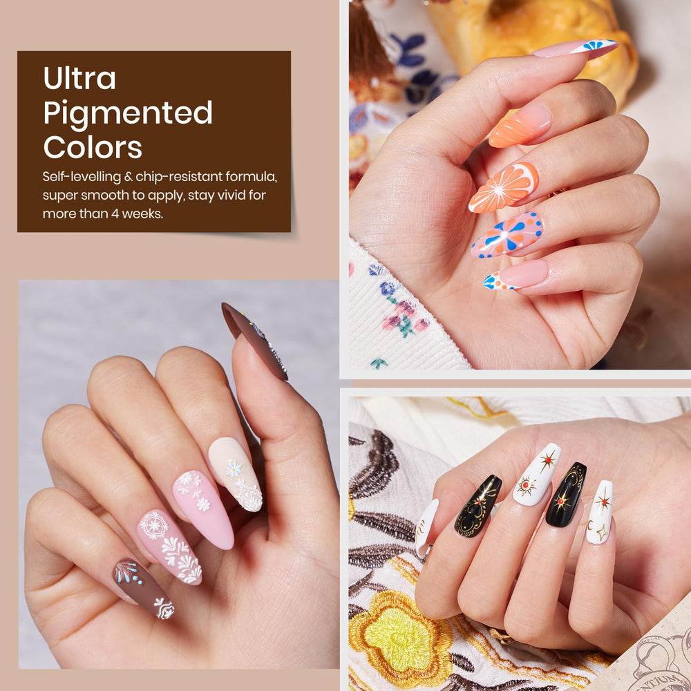 Beetles Gel Nail Polish, autocollants Nail Art 5D – décor faciles.