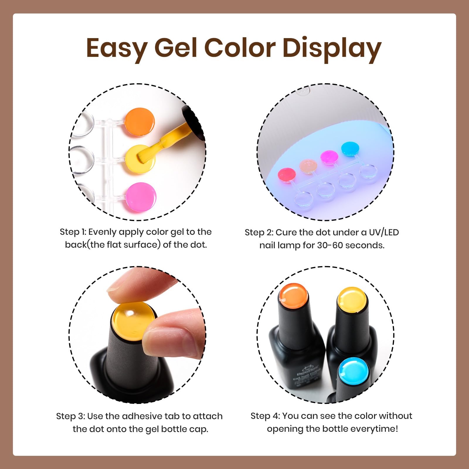 Beetles Gel Nail Polish, feuilles-or – autocollants pour un rendu lumineux.