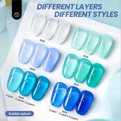 Beetles Jelly Gel Vernis blanc lait translucide pour un effet clair et élégant
