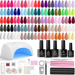 Beetles Gel Polish Kit: ensemble 55 couleurs pour manucure à domicile.