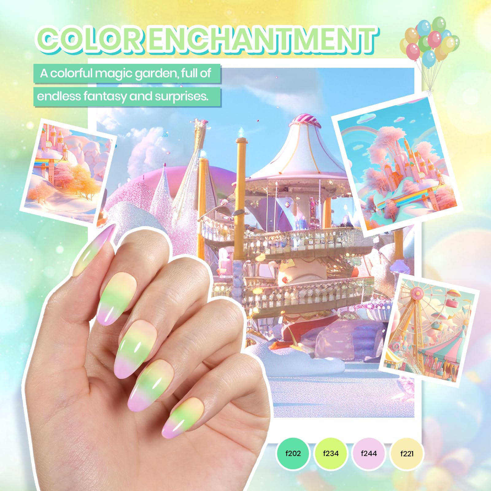 Beetles Gel Polish Kit finition mat et glitter pour styles variés.