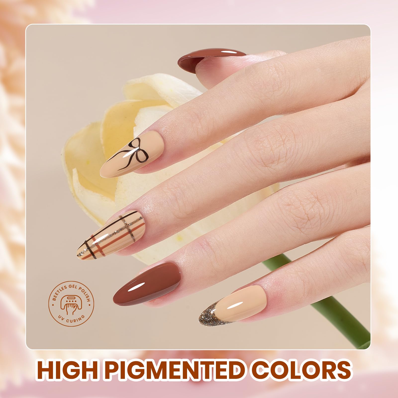 Beetles Gel Vernis Sonata: brillance subtile pour un style chic et discret.