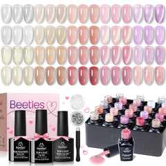 Beetles Glowy Grace vernis œil-chat sur ongles, effet lumineux et élégant.