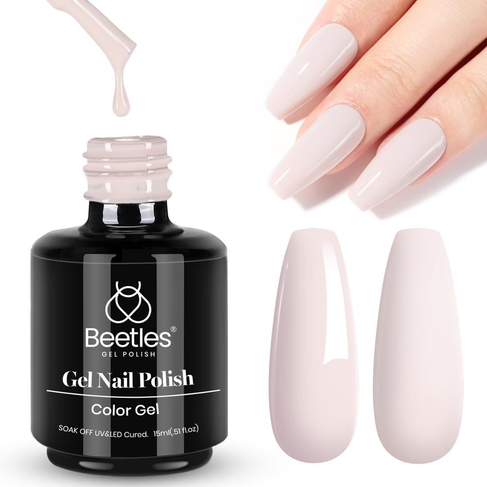 Beetles Gel Polish gris stone: bouteille 15 ml prête pour une manucure durable.