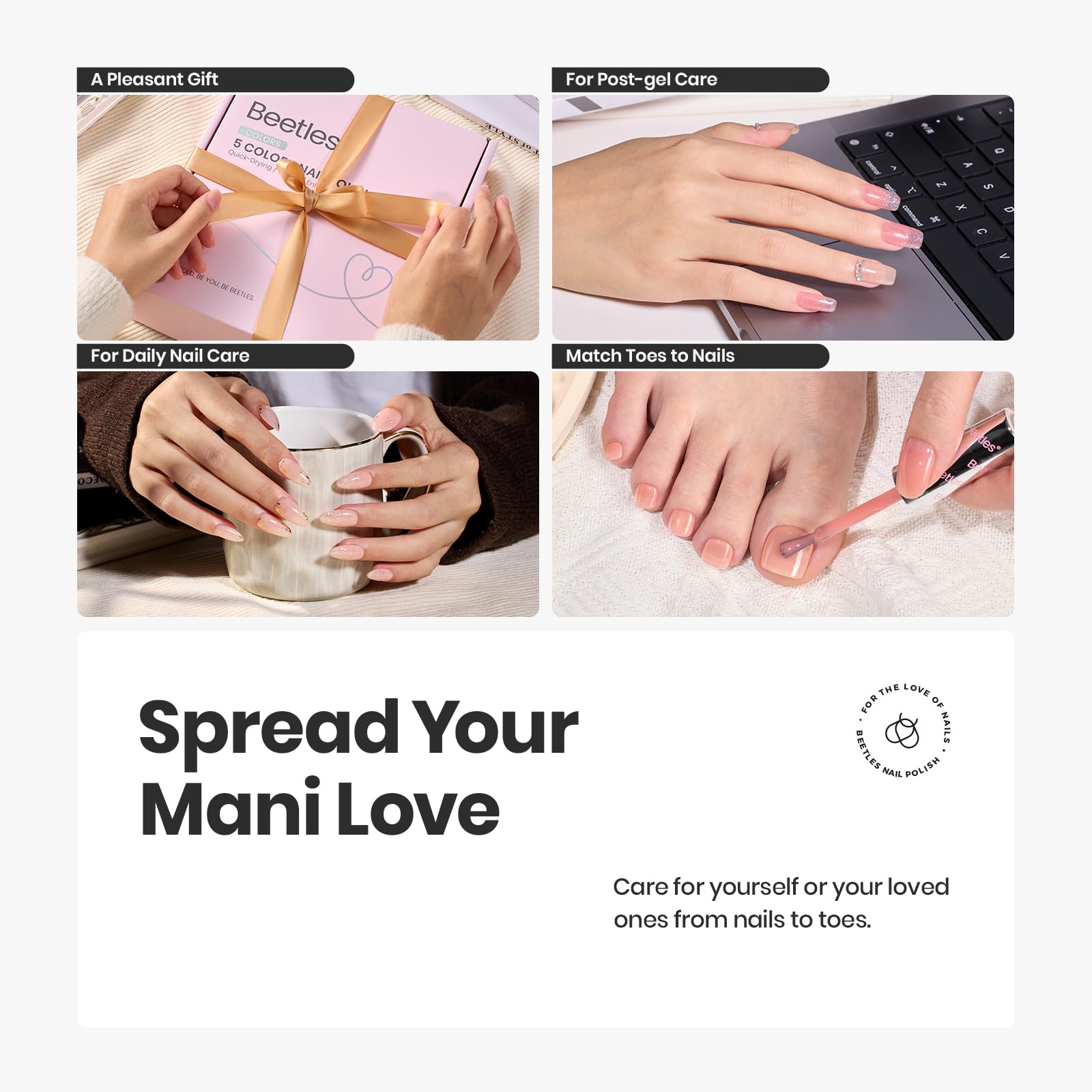 Beetles ingrédients soins ongles: formules protectrices pour ongles plus forts.