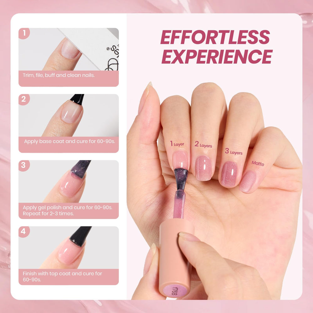 Beetles Jelly Gel application en couches pour teintes personnalisées.