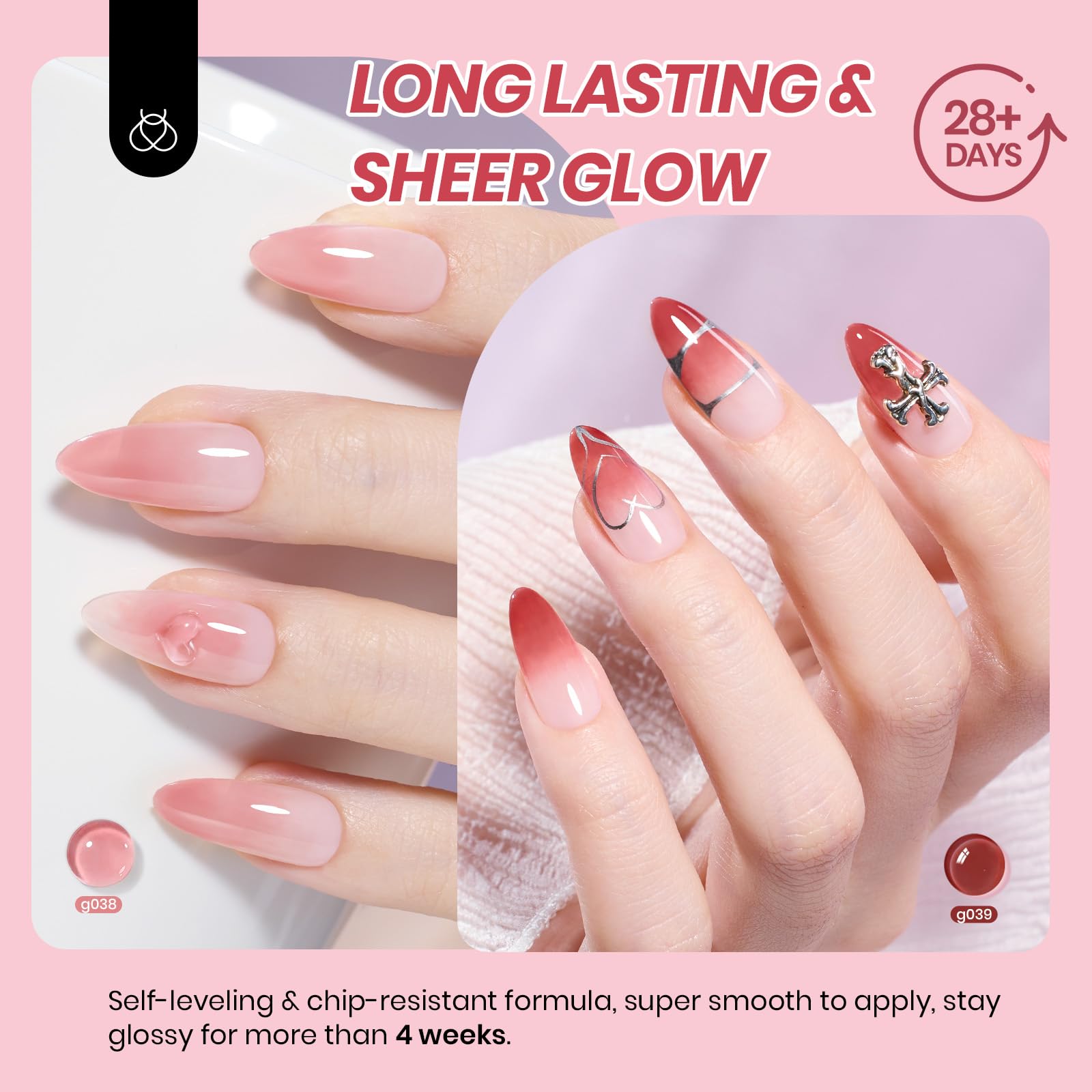 Beetles Jelly Gel effet translucide: fini verre pour un look moderne.