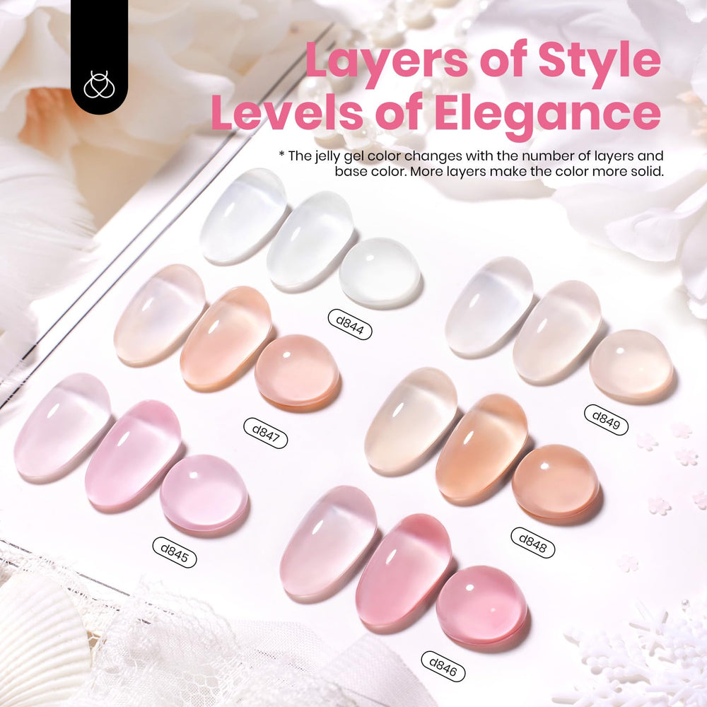 Beetles Jelly Gel Rose Pale : teinte douce pour un look discret.