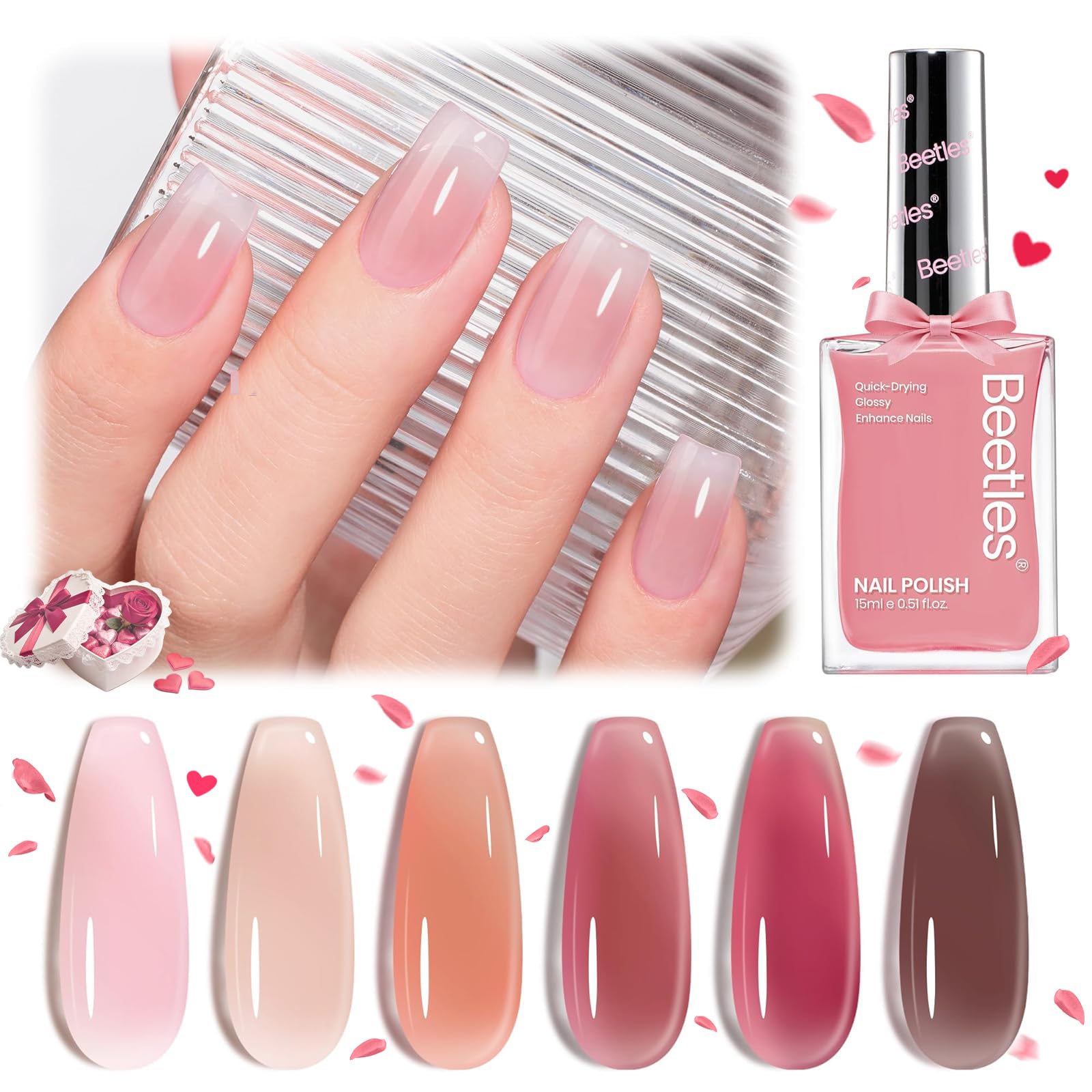 Beetles Jelly Nail Polish everyday look swatch for daily wear