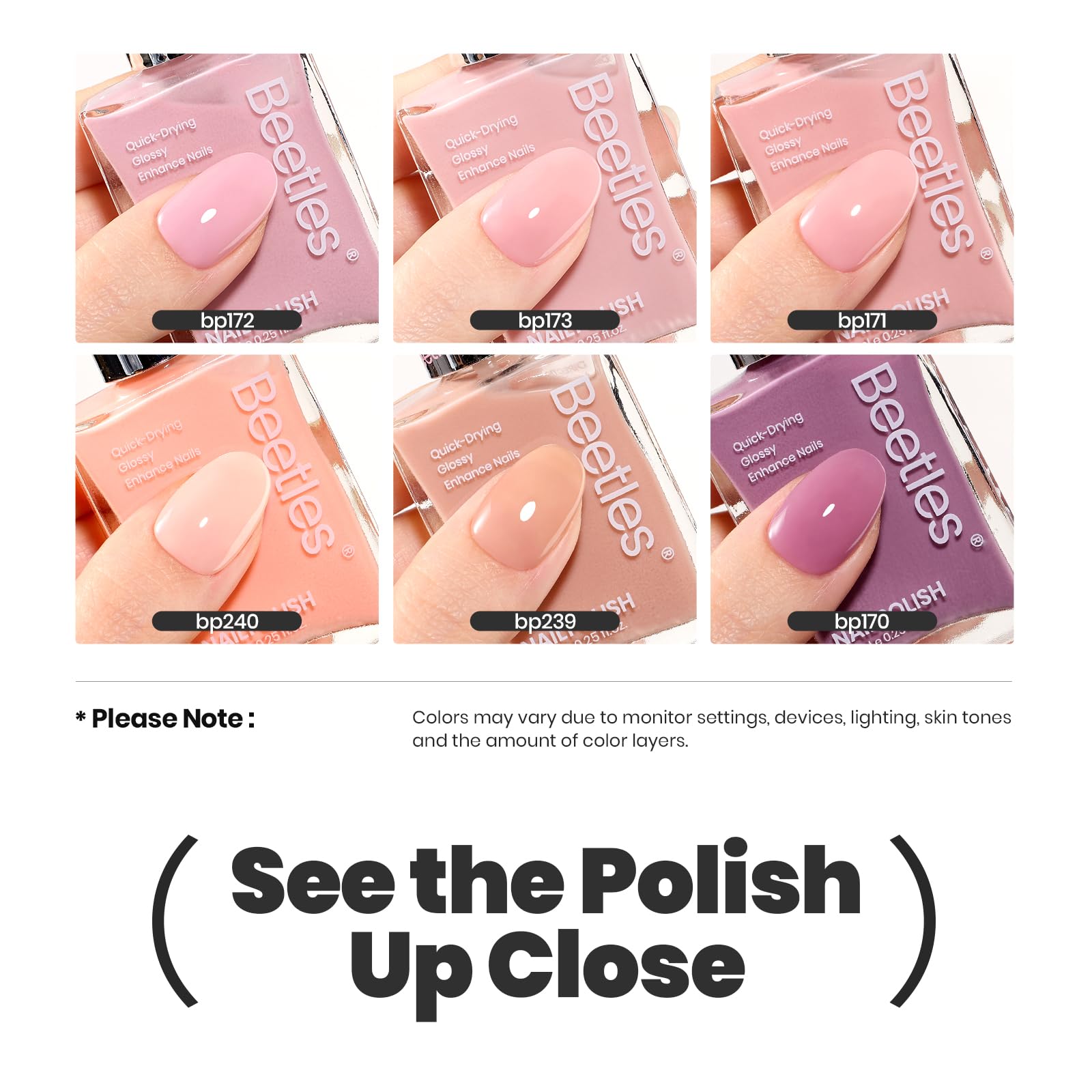 Beetles Jelly Nail Polish formula with keratin and vitamins supports nail health