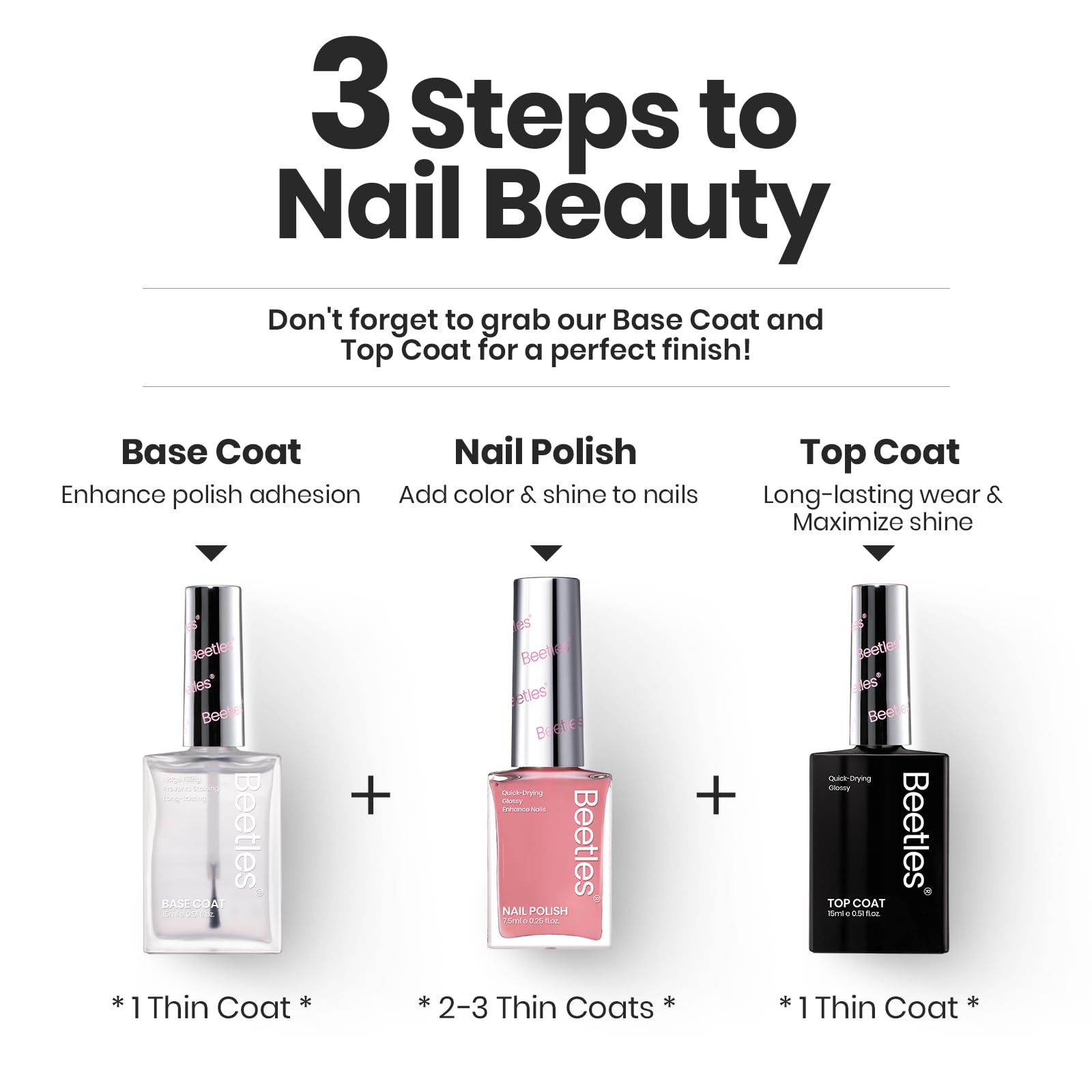 Beetles Jelly Vernis : application fluide et sans bavure à chaque couche.