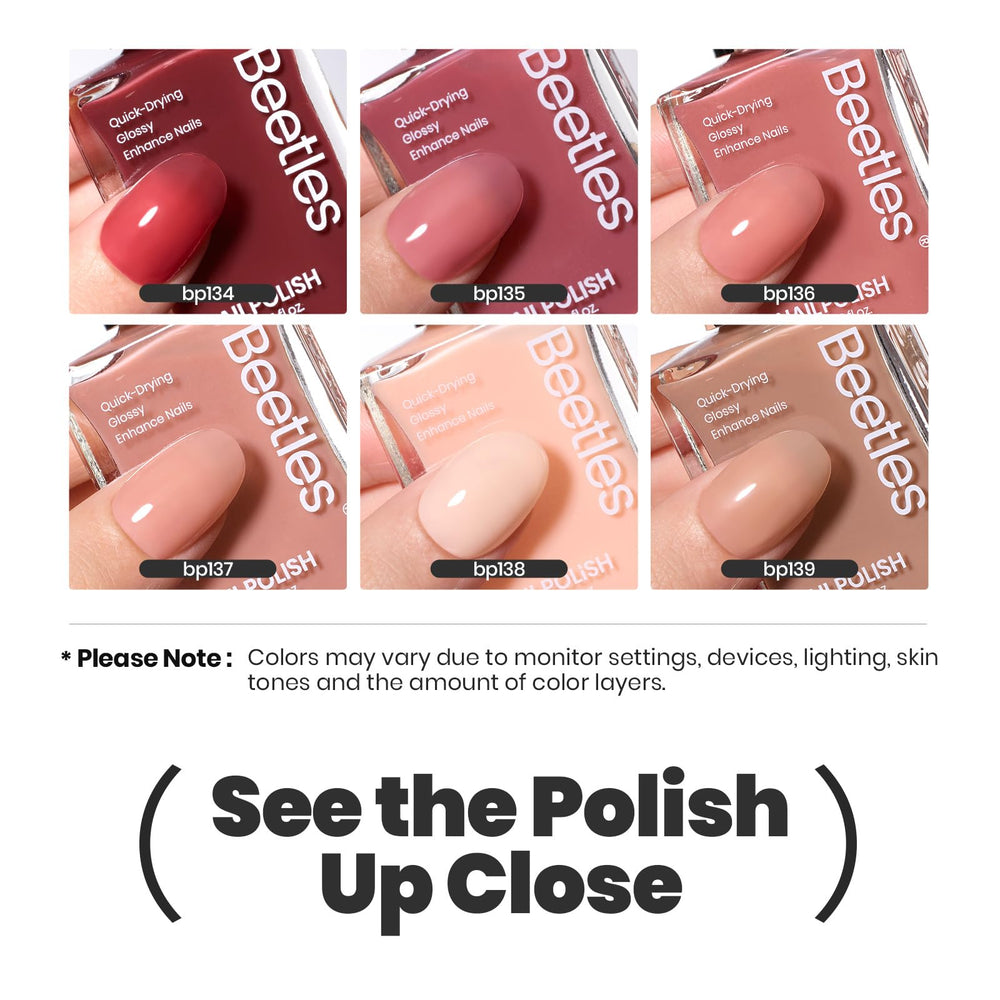 Beetles Jelly Vernis Ongles teinte neutre offre un look naturel et élégant.