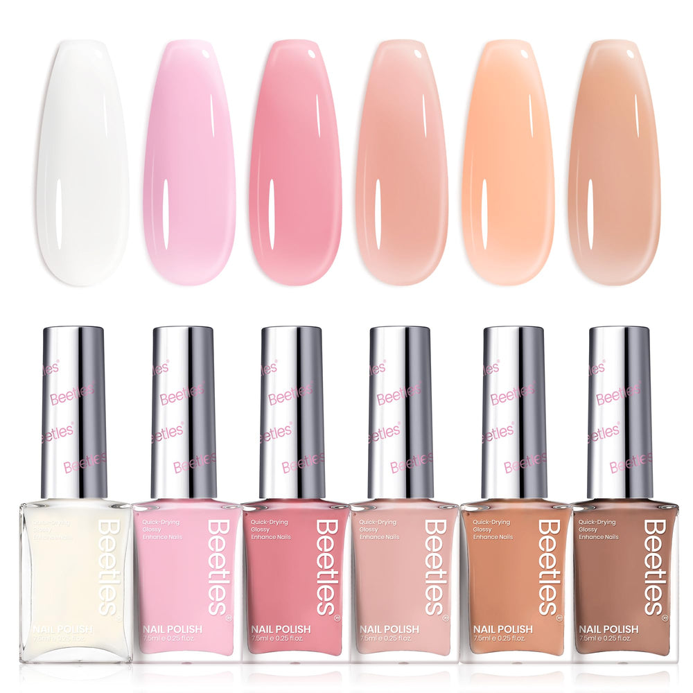 Beetles Jelly Vernis : pratique set 6 couleurs pour manucure rapide.