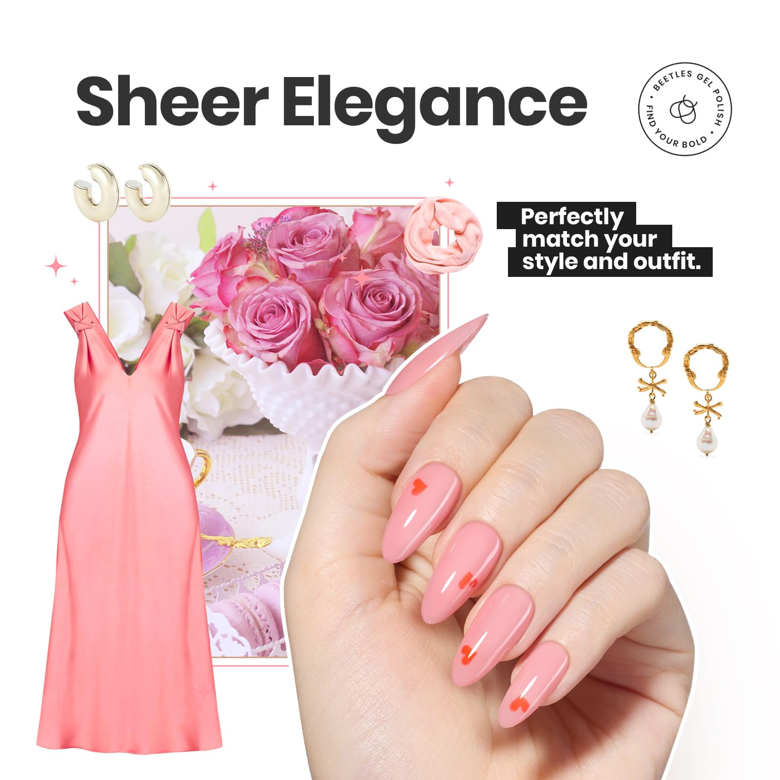 Beetles Jelly Vernis : pinceau lisse pour une application précise et rapide.
