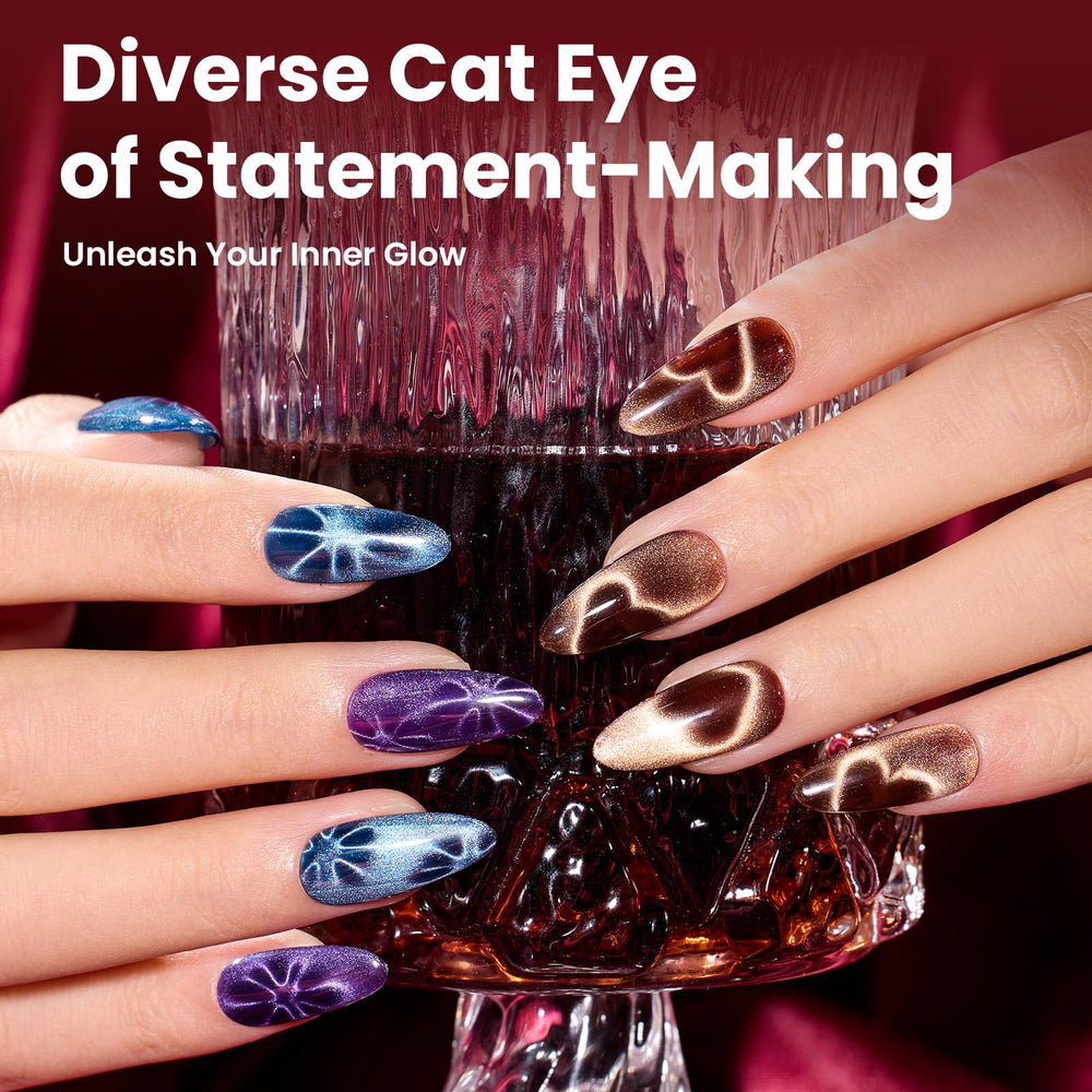 Beetles Jewel Parade vernis brun avec effet cat eye, nuances profondes