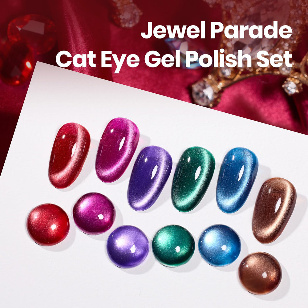 Beetles Jewel Parade vernis violet avec effet cat eye, look festif rapide