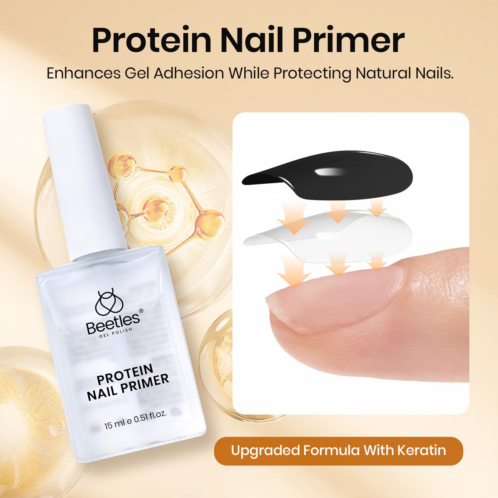 Beetles soin-ongles-keratine: nourrissant et renforçant les ongles naturels.