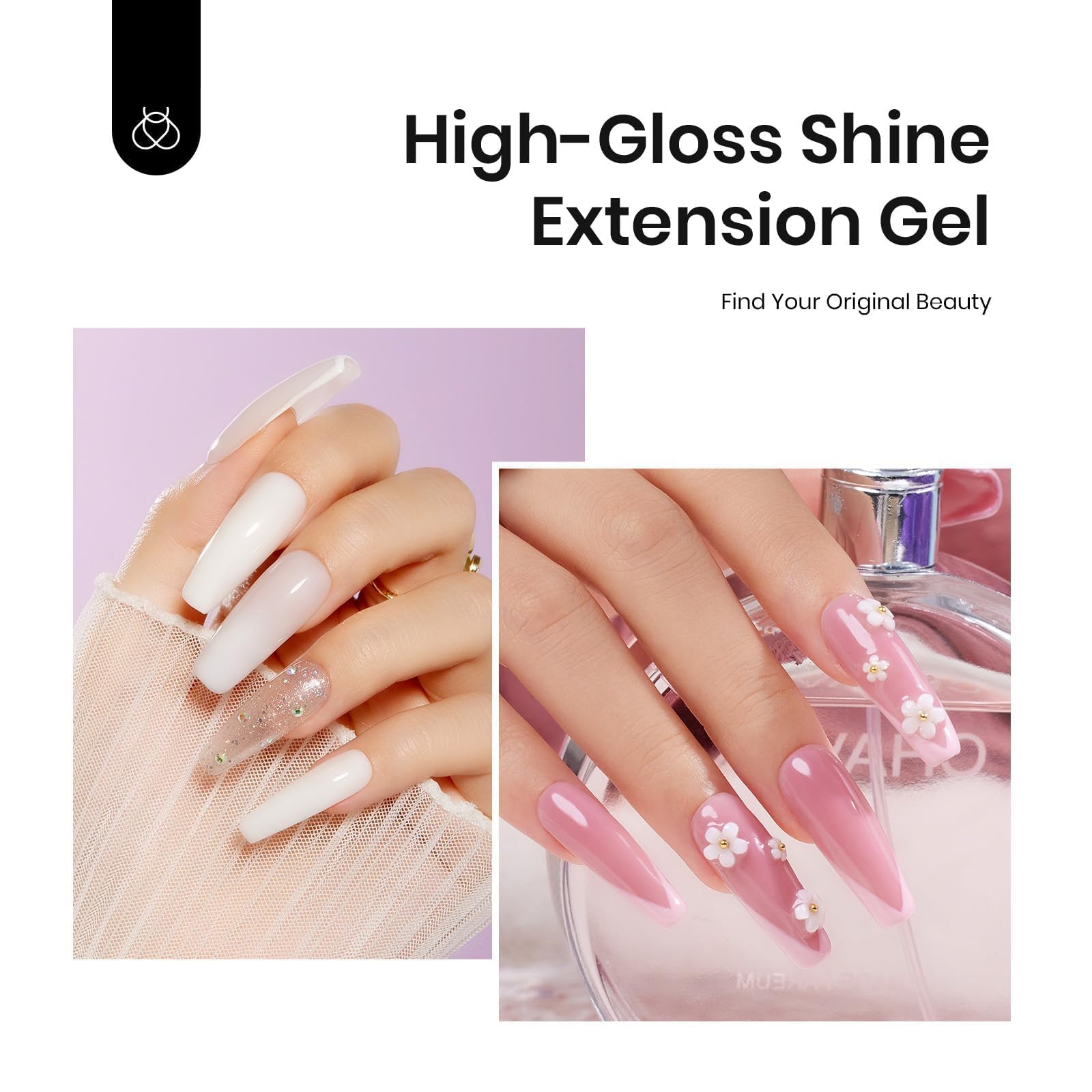 Beetles kit extension ongles 6 couleurs Frosted Grape pour manucure personnalisée