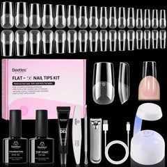 Kit Beetles Gel Ongles Flat-X Carré Medium pour manucure à domicile