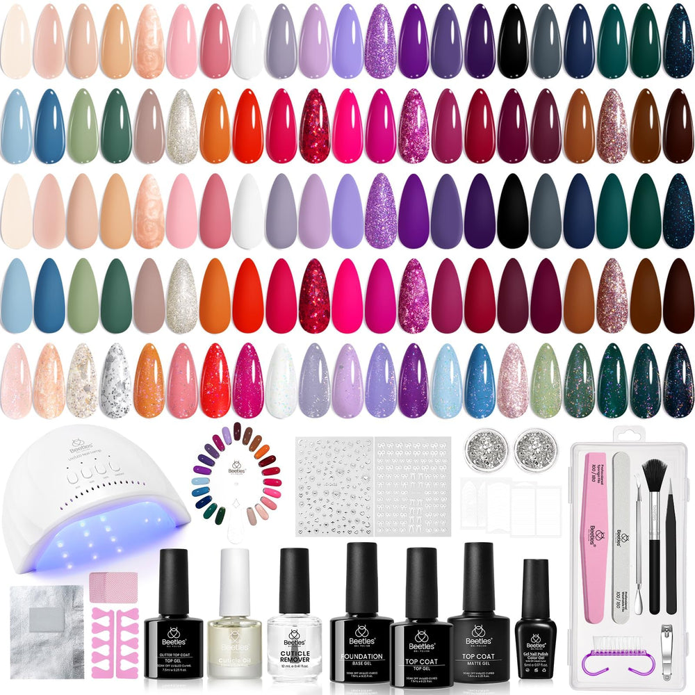 Beetles kit vernis gel avec lampe: ensemble tout-en-un pour une manucure à domicile.