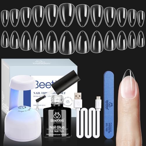 Kit Beetles Gel Nail avec lampe UV pour extensions faciles et rapides.