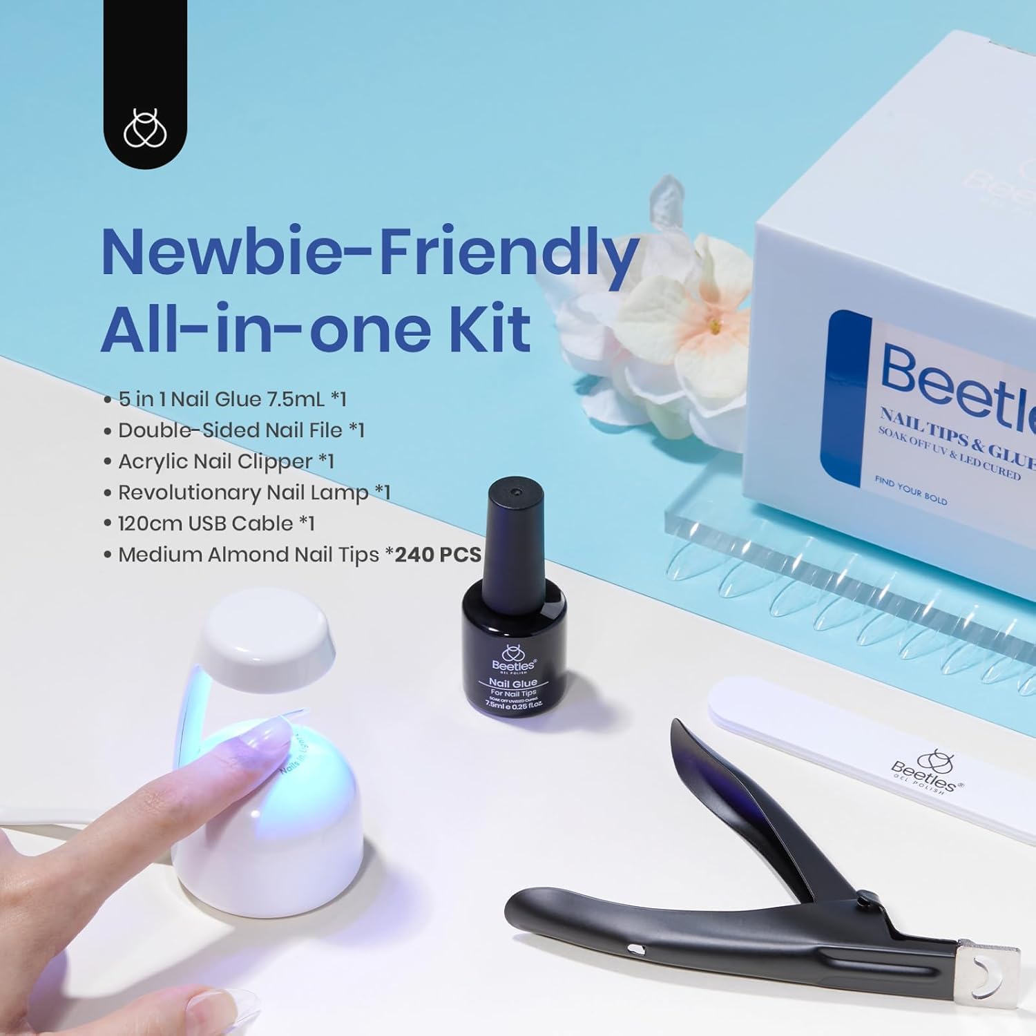 Beetles lampe UV LED : séchage rapide pour une manucure durable.