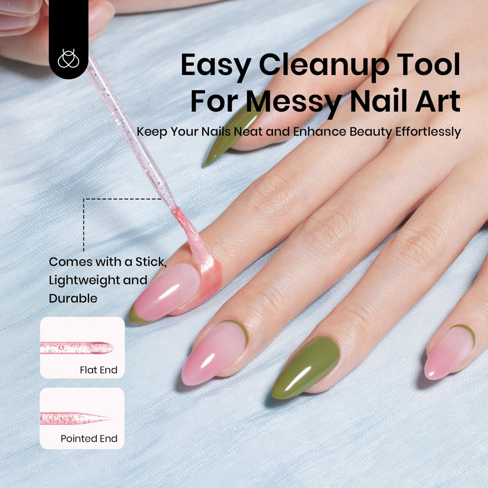 Beetles latex blanc sur ongles pour délimitation précise du vernis.