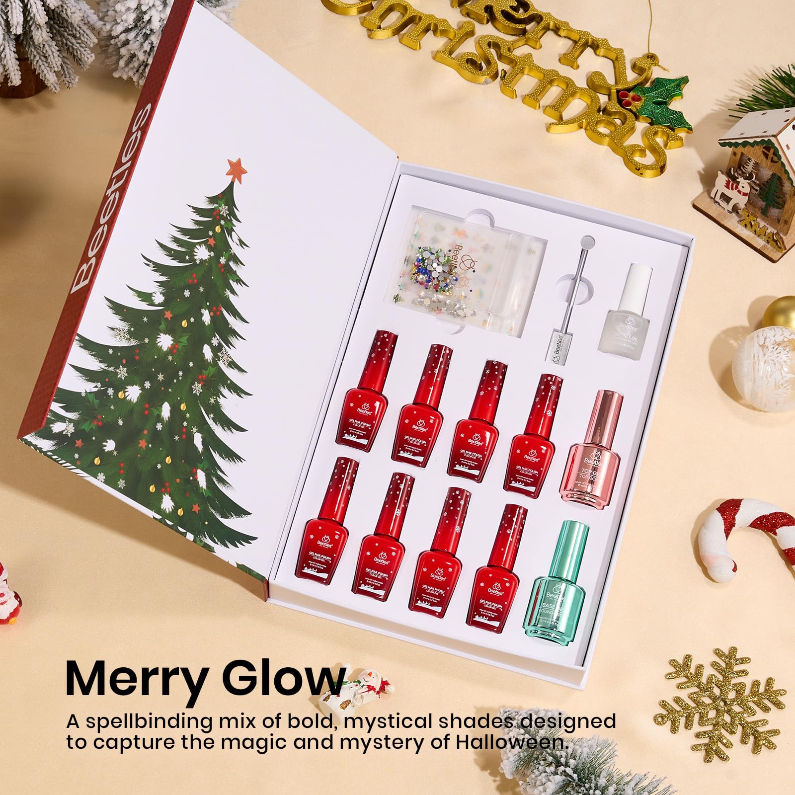 Beetles Merry Glow blanc-neige: fini lisse et éclat hivernal durable.