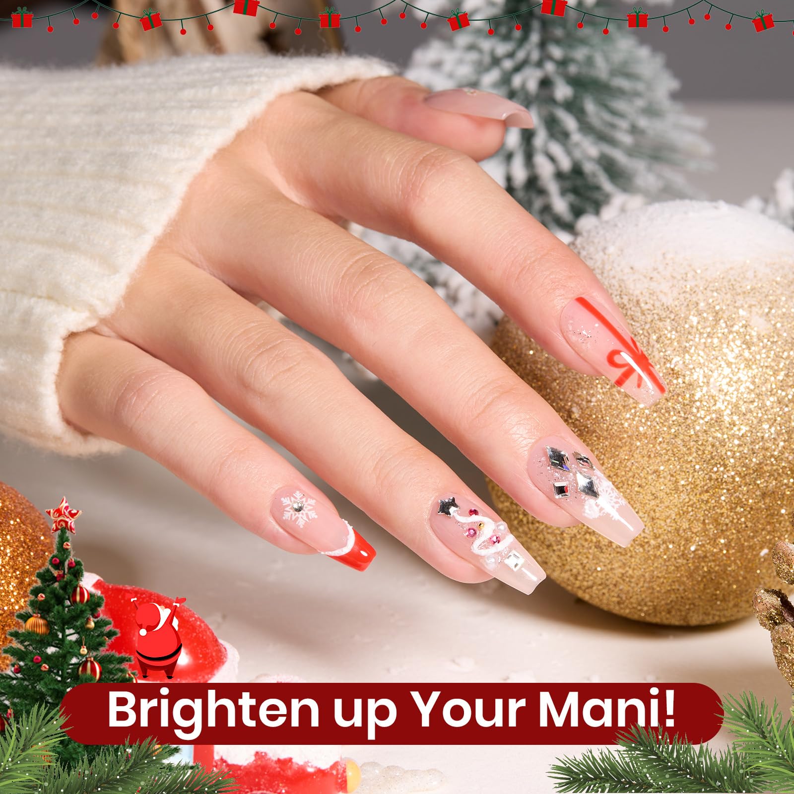 Beetles Merry Glow eclat-argente: nuances scintillantes pour un look festif.