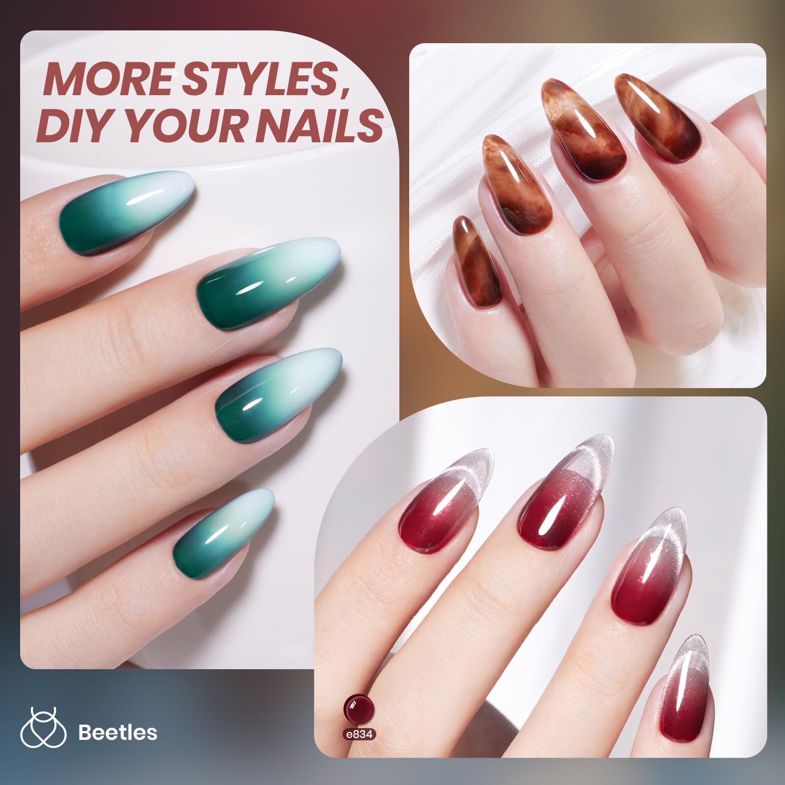 Beetles Midnight Syrup Jelly Gel vernis violet, couleurs riches pour soirée.