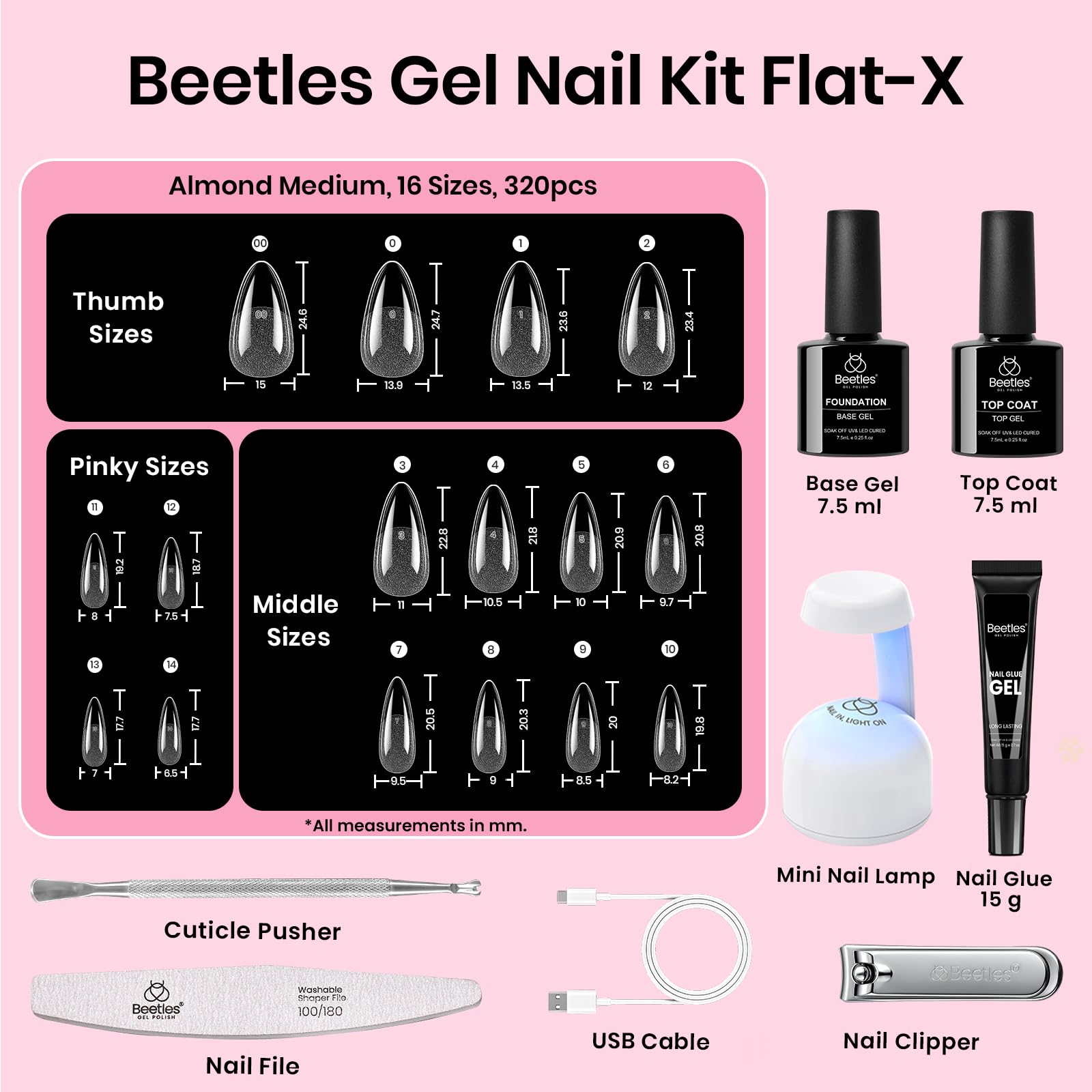 Beetles mini lampe UV, cuisson rapide pour manucure à domicile.
