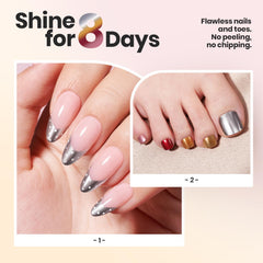 Beetles Mirror Nail Polish Set application swatch demonstrates smooth, self-leveling color.