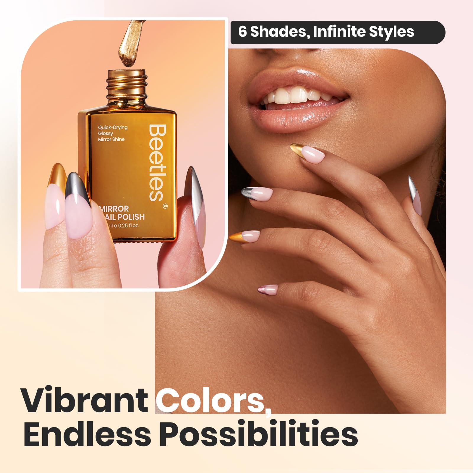 Beetles Mirror Nail Polish Set Valentine's palette suggests festive nails.