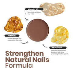 Échantillon Beetles Mocha Mousse brun chaud sur ongle, rendu uniforme