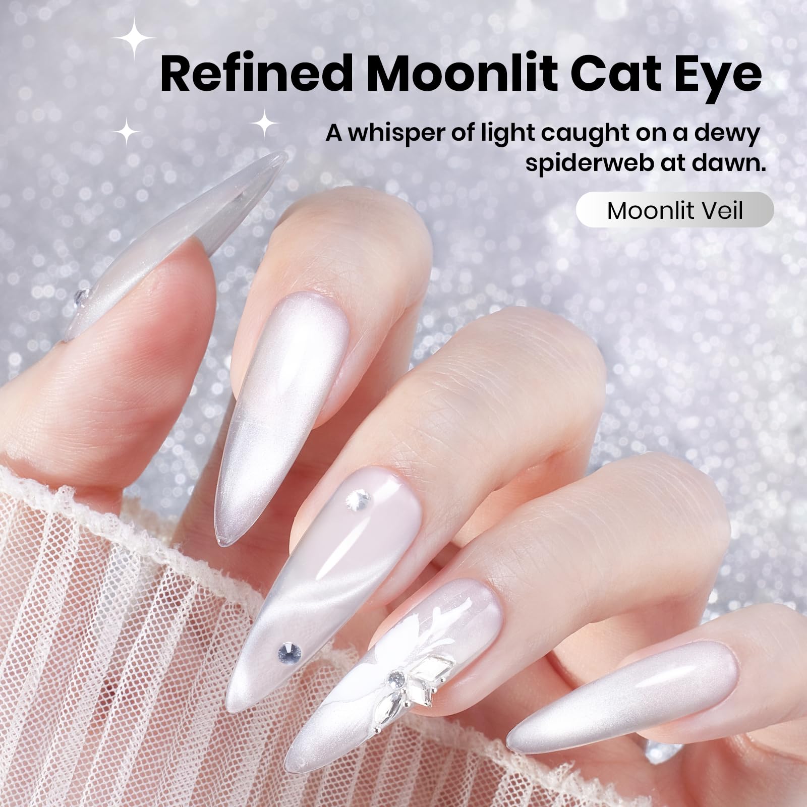 Beetles Moonlit Veil se cure rapidement sous lampe UV/LED.