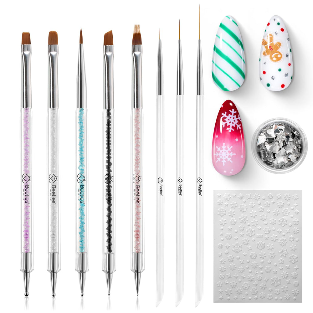 Beetles Nail Art Brushes ensemble: kit complet pour débutants et passionnés.