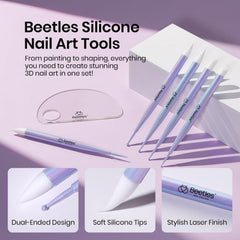 Beetles Gel Polish – Embouts ponctuels variés pour poser diamants et motifs précis.