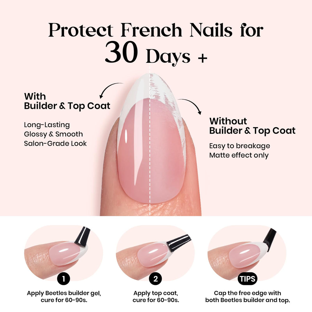 Beetles nails offer strong adhesion and long wear with nail glue and gel system.