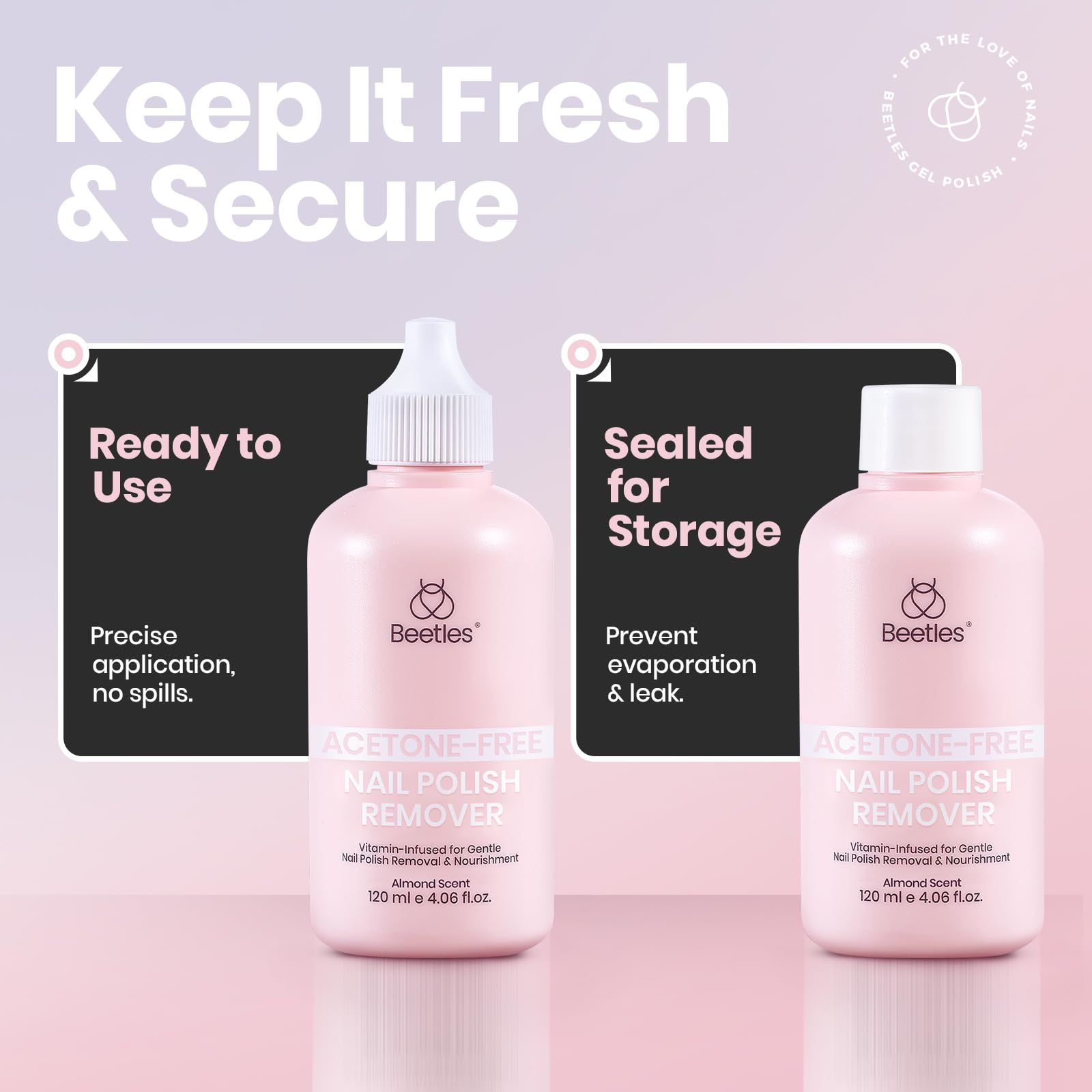 Beetles Non Acetone Odeur Végétale Douce: parfum agréable pendant le soin.