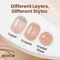 Beetles Nude Brown Gel – couche opaque révélant une finition plus soutenue.