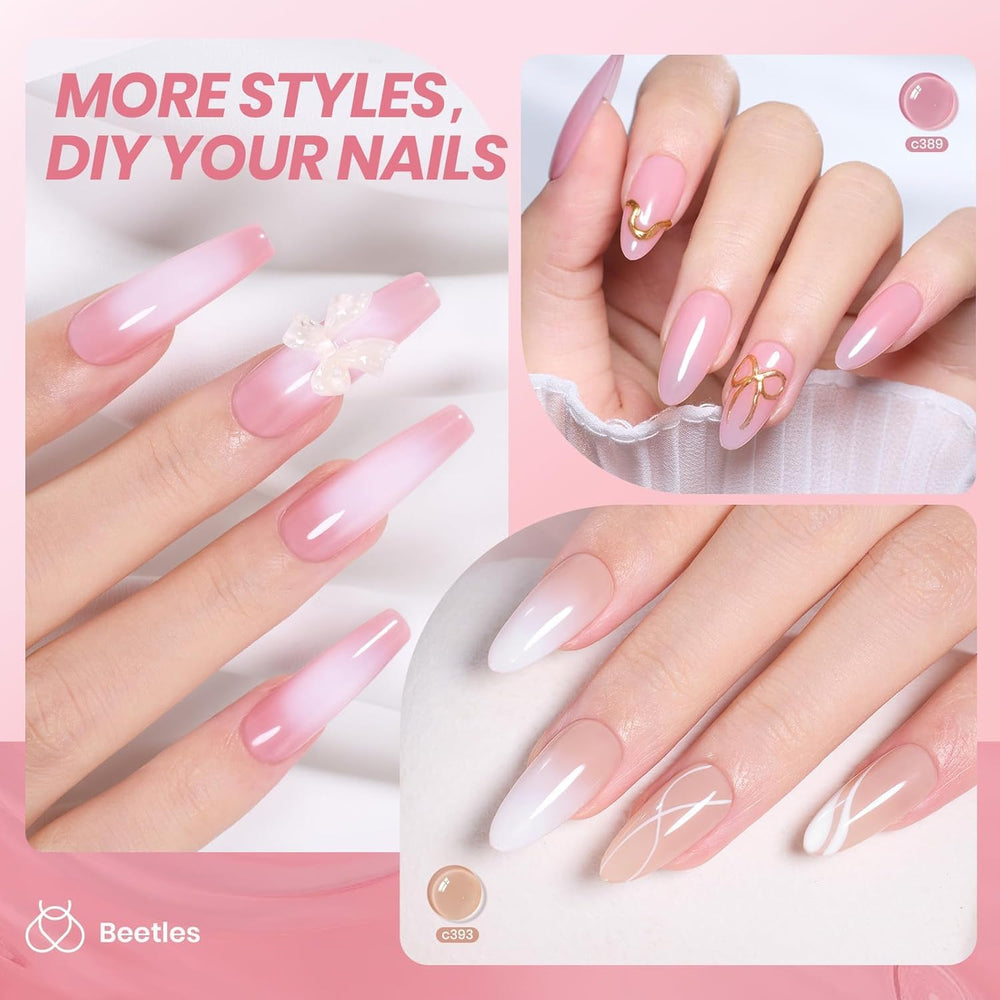Beetles Gel Polish rose neutre: teinte subtile pour un look doux.