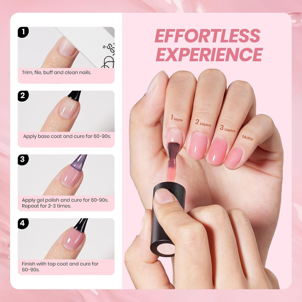 Beetles Gel Polish rose pale: teinte délicate pour un fini discret.