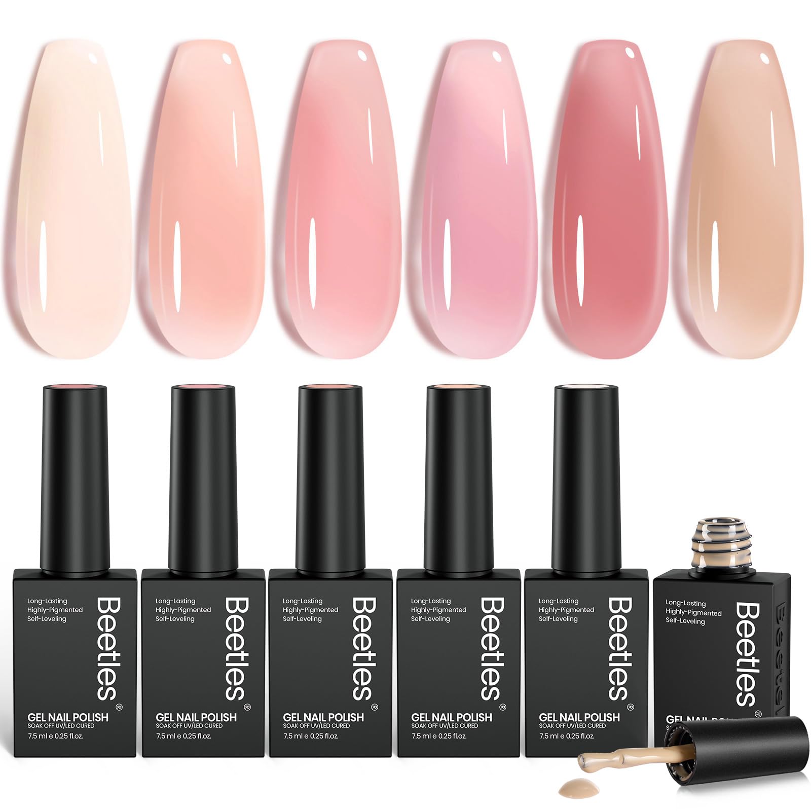Beetles Gel Polish neutre: ensemble couleurs neutres pour manucure tendance.