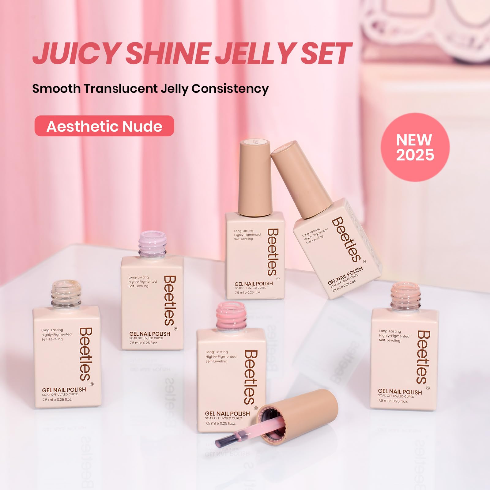Beetles Nude Gel Polish Set — cadeau élégant et pratique pour offrir
