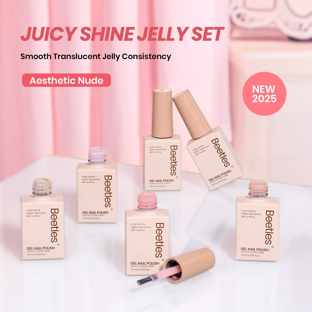 Beetles Nude Gel Polish Set — cadeau élégant et pratique pour offrir