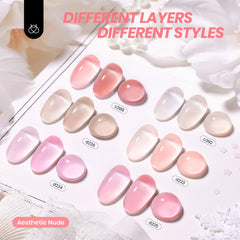 Beetles Nude Gel Polish Set — teinte pêche douce pour un nude naturel