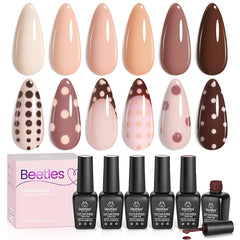 Beetles Nude Gel Polish – palette-teintes : échantillon élégant pour une manucure moderne