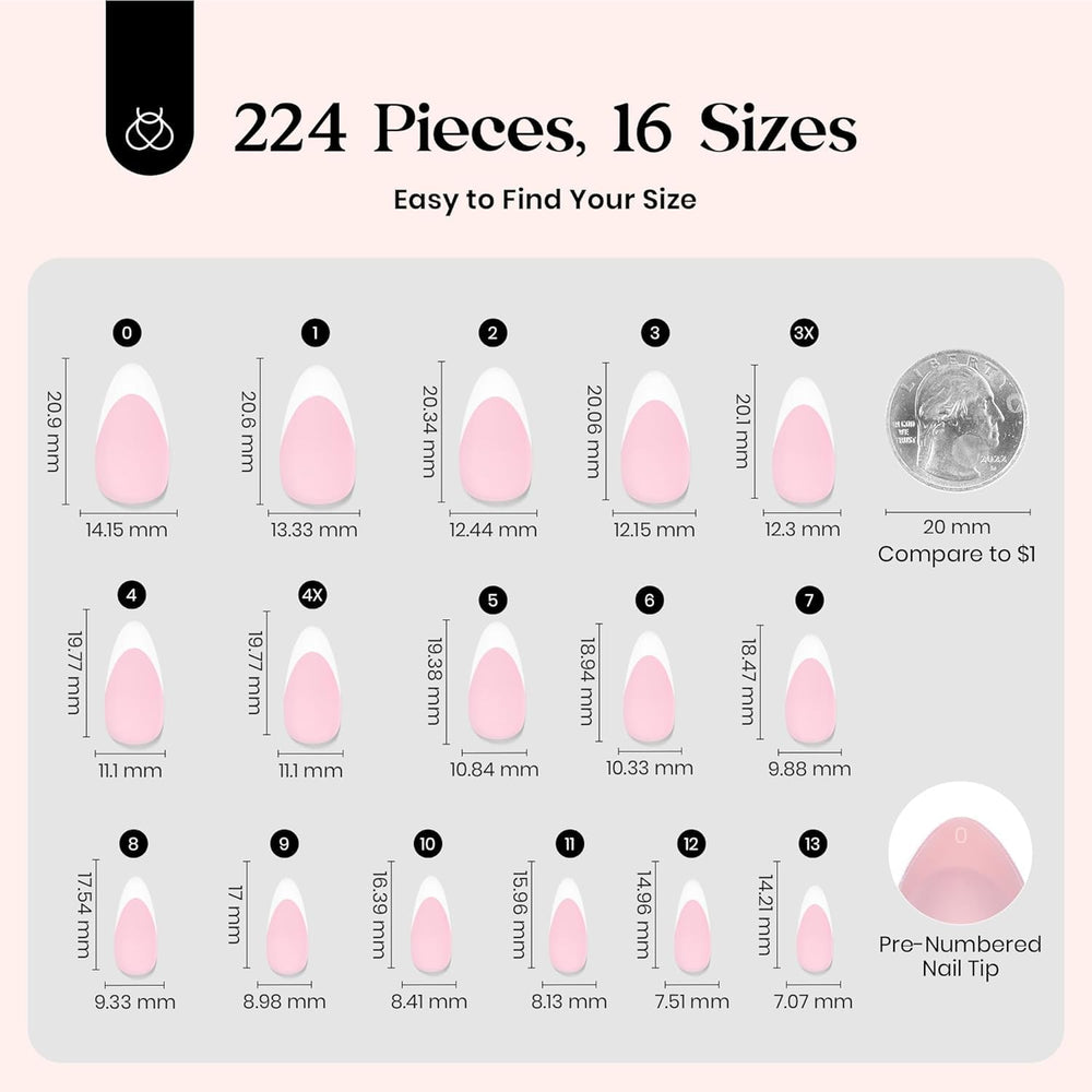 Beetles: bord fin 0,4 mm renforçant la durabilité des ongles adhésifs.